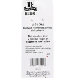 McCormick Multifunctional Kitchen Scissors Single Unit Versatile Tool for Everyday Culinary Tasks 95707