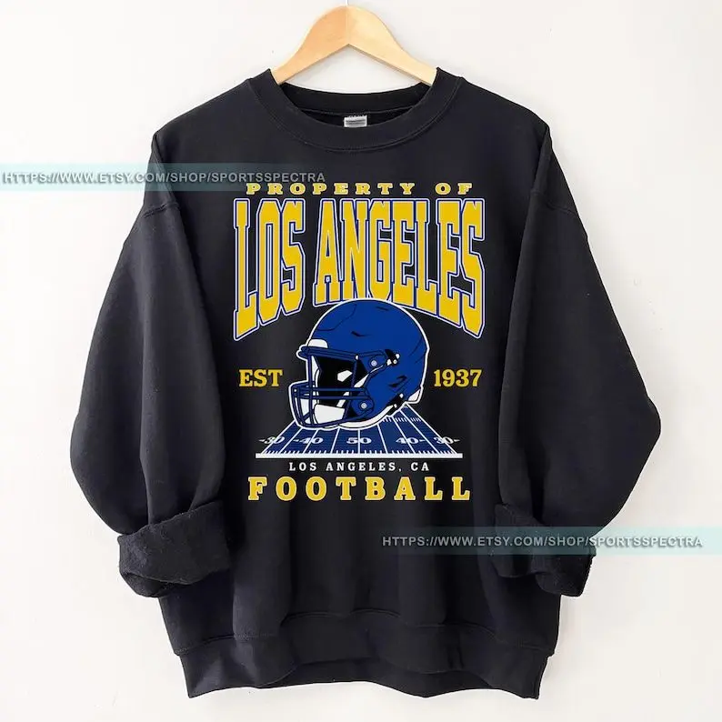 Los Angeles Football Vintage Sweatshirt T-Shirt, Los Angeles Sweatshirt, Ram 90s Style Football Crewneck, Ram Fan Gift, Rams Sweater FBH25