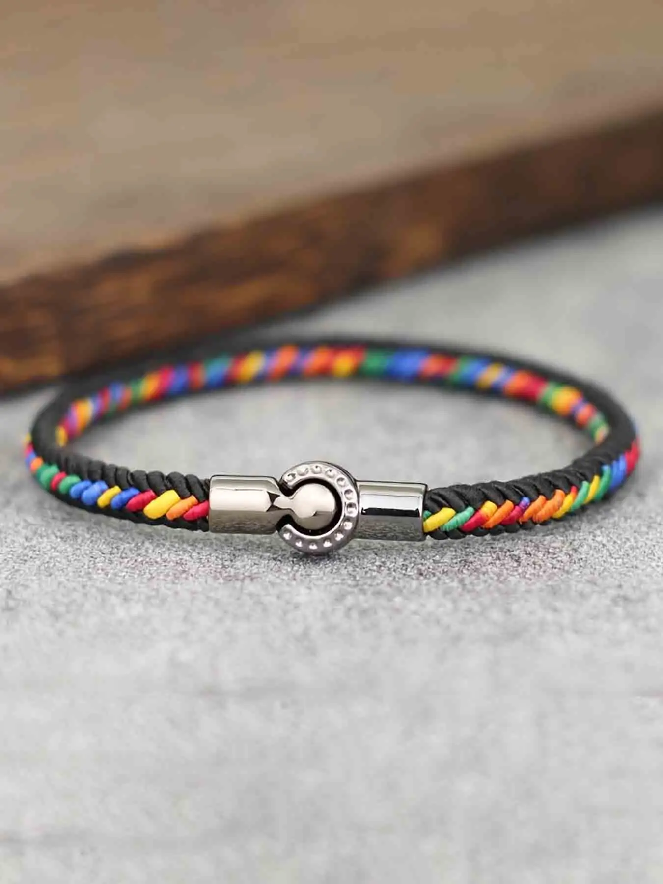 Vintage Woven Bracelet for Both Men and Women, Hand Woven Colorful Hand Rope Magnetic Buckle Bracelet, Friendship Gift, Couple Jewelry Bracelet, Braided Bracelets
