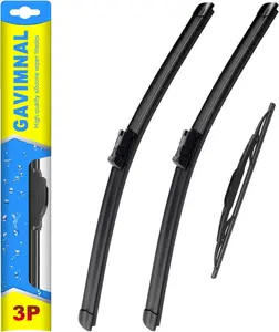 24"+17"+13" Silicone Wiper Blades Replacement For Chevrolet Equinox 2010-2017,All-Season Front Rear Windshield Wiper Blades(Set of 3)