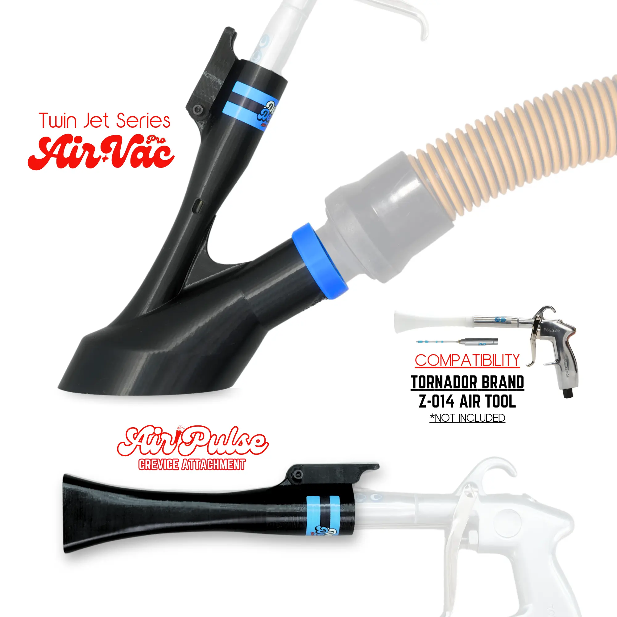 Combo Pack Detail Demon Air+Vac and Crevice Air Pulse Attachments