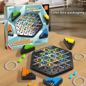 Interactive Chain Chess Puzzle Game, Triangle Chess Toy, Enhances Logical & Critical Thinking, Perfect Family Reunion Choice