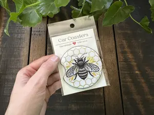 Sublimated Car Coasters - Original Product Title, Lightweight Design, Versatile Use, Ideal for Home Decor