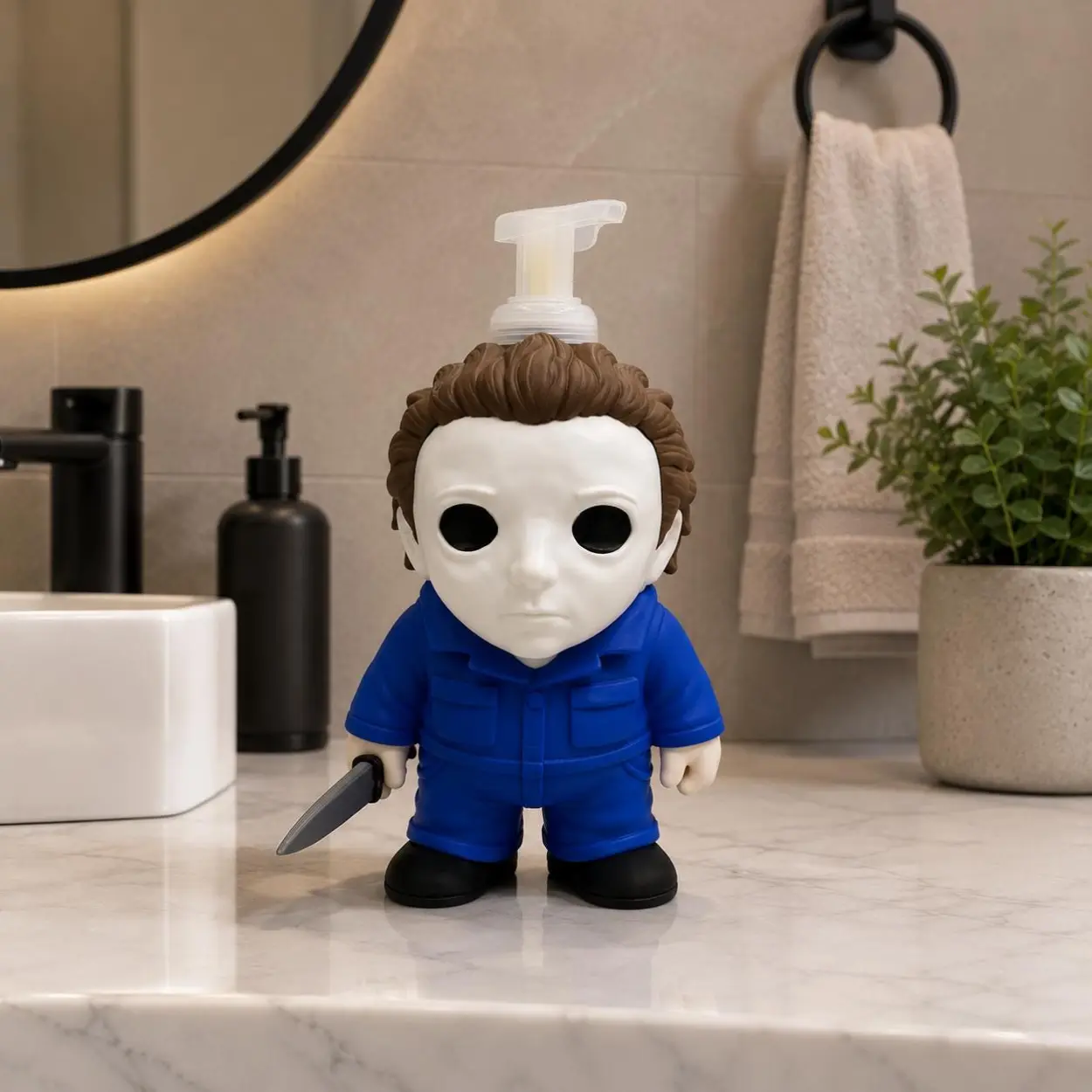 Cute Michael Myers Soap Holder - 3D Printed Horror Soap Dish for Bath & Body Works