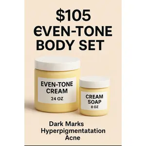 Even-Tone Body Set – 24 oz Cream + 8 oz Cream Soap