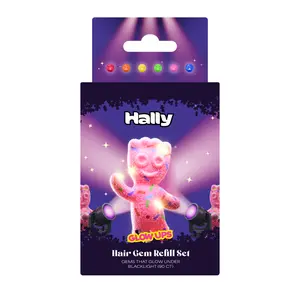 NEW Blacklight Hair Gems for Gem Pen Hair Gem Styling Tool - 90 Colorful Gems that Glow Under Blacklight