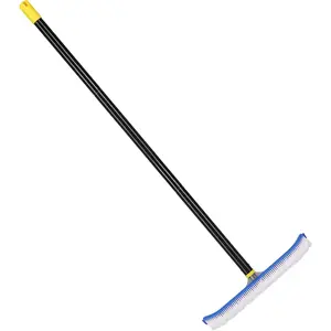 6 FT Stainless Steel Heavy Duty Swimming Pool Cleaning Brush with Pole, Suitable for Swimming Pool Wall Tile Floor and Step Cleaning