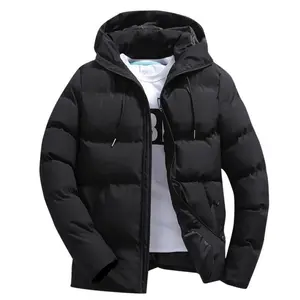 [2025]Fashion Parkas Men Winter Overcoat Men's Casual Jacket Warm Hooded Thick Puffer Coat Outwear Business Hombre Menswear Tops Underwear Beige Black
