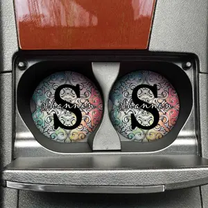 Personalized Car Coasters | Custom Car Accessories | Colorful | Set of 2