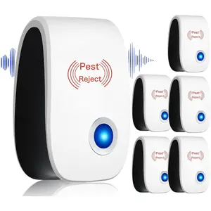 6 Pack Ultrasonic Pest Repeller Indoor Mouse Repellent Pest Repellent Ultrasonic Plug in for Spiders, Mices, Mosquitoes, Roaches, Mouse, Rodent, Bugs, Ants, Flies