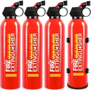 4 Pack Fire Extinguisher for Home with Wall Mount - 620ml Portable Fire Extinguisher for Car Vehicle Boat House Kitchen, Water-Based Fire Extinguisher for A, B, C, K Fire