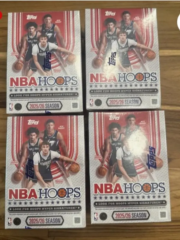 5-Box Bundle 2025-26 Topps NBA Hoops Basketball Blaster Boxes