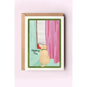 Missing You Dog Greeting Card