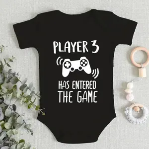 Cute Baby Onesies "Player 3 Has Entered The Game" Funny Jumpsuits Newborn Bodysuits Cotton Casual Boys Girls Clothes Jumpsuits