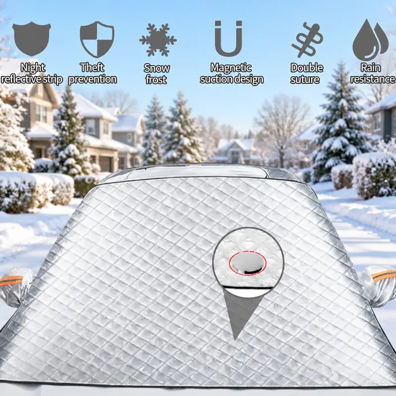 Car Windshield Protector Cover - Waterproof, All-Season Outdoor Wind Screen Shield for Most Vehicles (Snow, Ice, Frost, Dust, Rain Protection) Car Windshield Protector Cover - Waterproof, All-Season Outdoor Wind Screen Shield for Most Vehicles (Snow, Ice, Frost, Dust, Rain Protection)