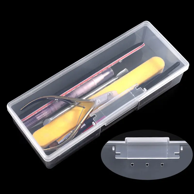 Transparent Storage Box for Nail Tools and Cosmetics - Organize Your Manicure Supplies with Ease, Nail Polish Storage