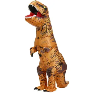 WeYingLe Inflatable Dinosaur Costume, Blow Up Dinosaur Costume, Dino Party Halloween Cosplay Christmas Costume L for Adults S for Kids