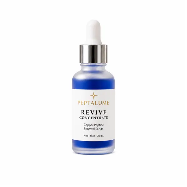 Peptalume Revive Concentrate Copper Peptide Serum, GHK-Cu + Niacinamide, Lightweight-Hydrating Facial Serum, 1 fl oz / 30 mL