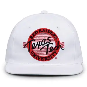 Texas Tech Snapback Hat Retro Circle Design