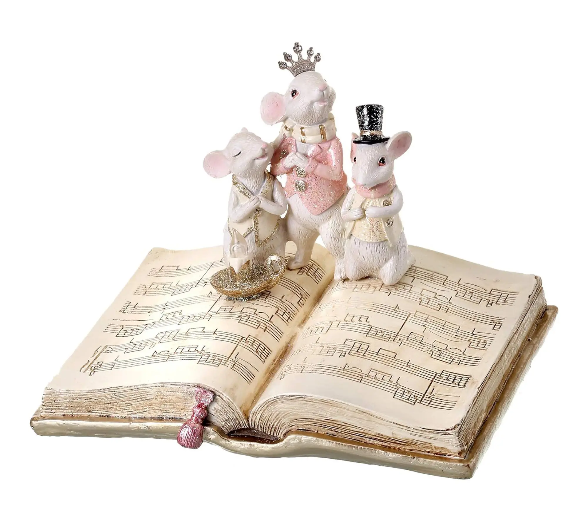 RC Home Decor-9" Singing Mice Whimsical Resin Christmas Decor