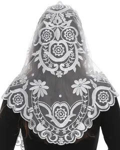 Bozidol Chapel Mass Veil Catholic Church Religious Orthodox Mantilla Funeral Mourning Lace Scarf Spanish Iglesia Velo