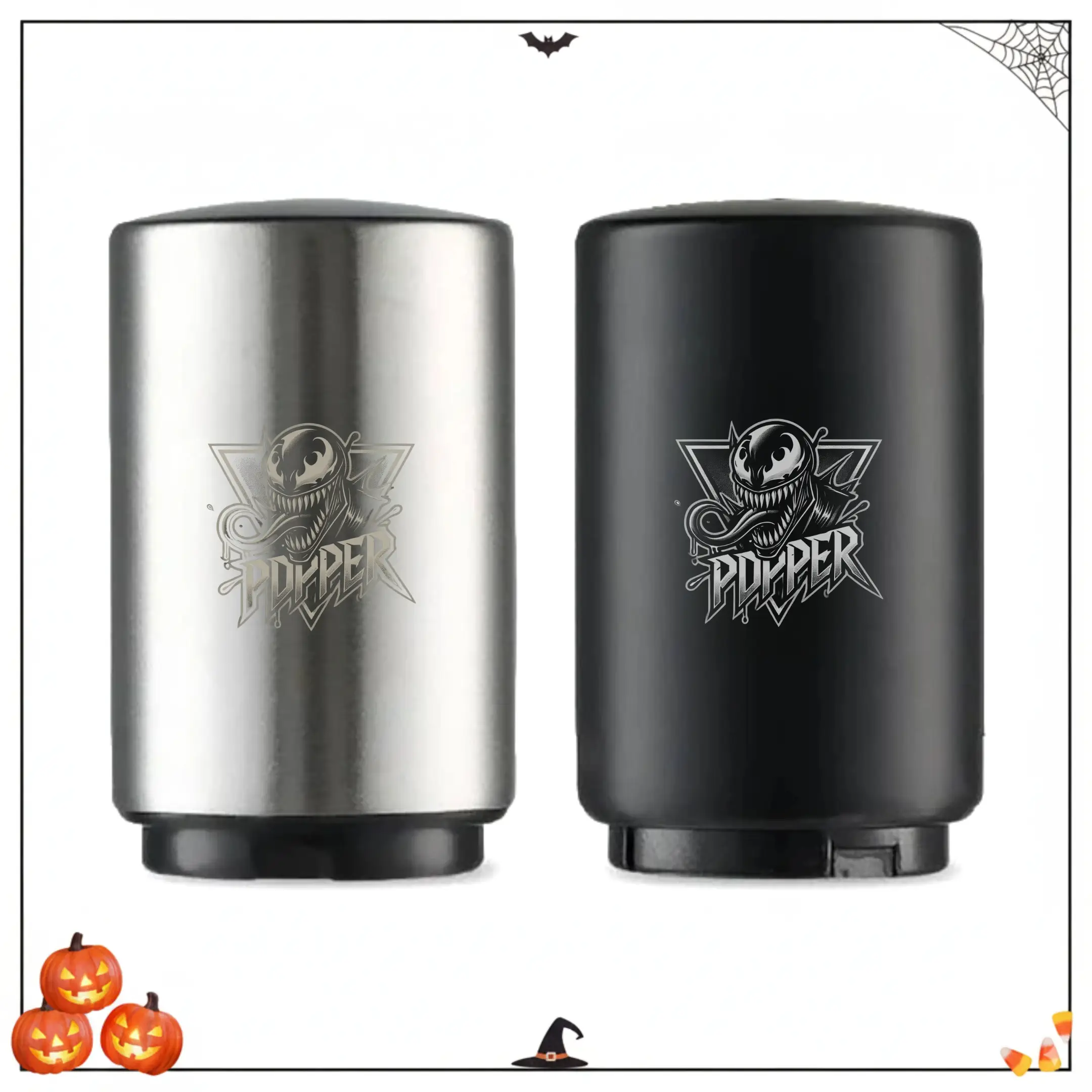 POPPER Magnetic Beer Bottle Opener – Premium Automatic Stainless Steel Party Opener with Magnetic Base for Easy Beer Opening Home Bar Accessories Cont