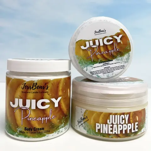 JERRBEAR'S 3-Piece Body Care Products Set - Fragranced (Fruit: Vanilla,Cherry,Pineapple,Watermelon,Peach; Floral:Lavender,Orchid,Chamomile) - Lightweight Glaze,Cream,Dusting Powder - Radiant Skin,Daily Moisture,Eczema Care - Gifts for Women