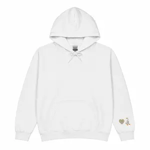 Personalized Embroidered Initial Heart Hoodie On Sleeve, Custom Initials Embroidery Sweatshirts, Matching Couples Outfit, Anniversary Gift for Her