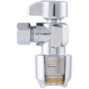 212 MAIN Sharkbite & Cash Acme 0.5 x 0.375 in. Angle Stop, Push-On Grip Fit, Quarter Turn Water Shut-Off Valve for Boating Water Sports
