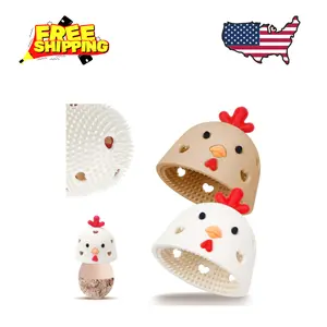 2PCS Silicone Egg Cleaner for Fresh Eggs (White + Brown)