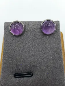 Amethyst Stud Earrings