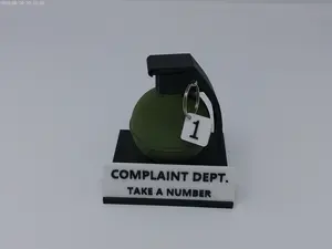 Complaint Department (Fake 3D printed) - Take a Number Gag Gift Decor Accessory