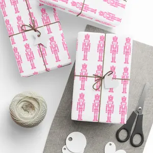 Pink Nutcracker Wrapping Paper Roll | “Pinkmas” Holiday Gift Wrap | Ballet Christmas Theme