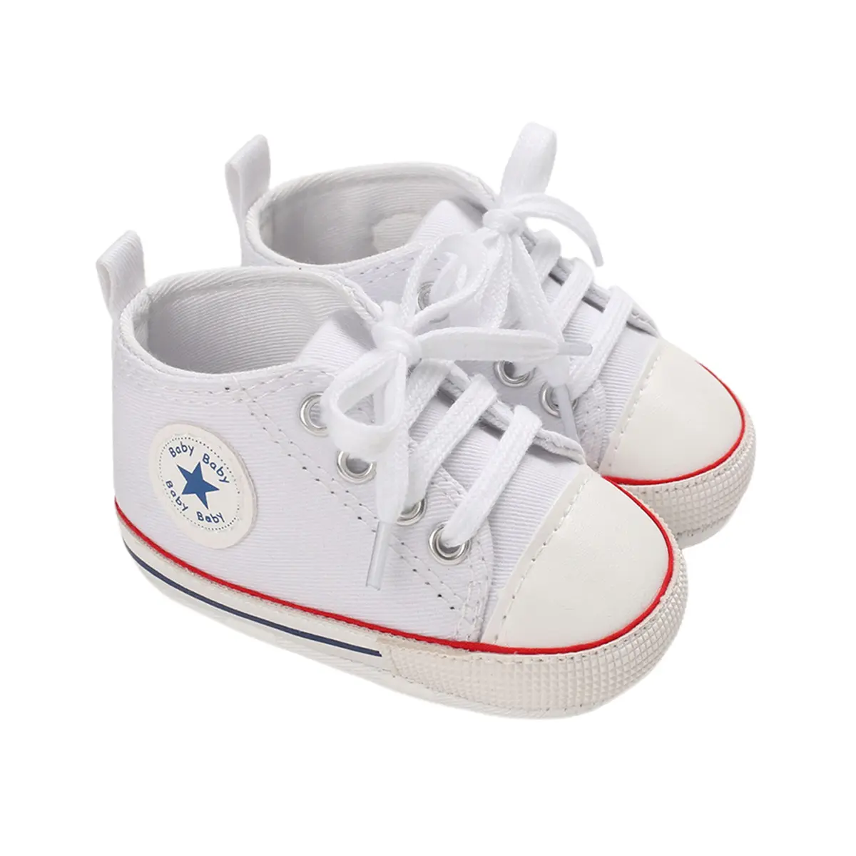 Canrulo Girls Boys Patchwork Canvas Shoes, Anti-Slip Soft Sole Flat Sneakers for First Walkers