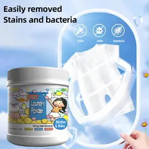 Hyper Concentrated Strong Stain Remover Powder for Clothes 500g Chlorine-Free Formula Safe on Everyday Fabrics Removes Milk Sweat Oil Fruit Stains