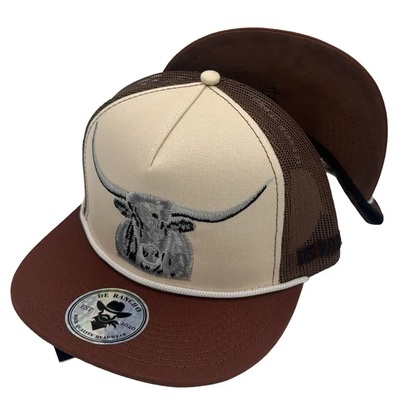De Rancho Longhorn (Cream/Brown) DR207