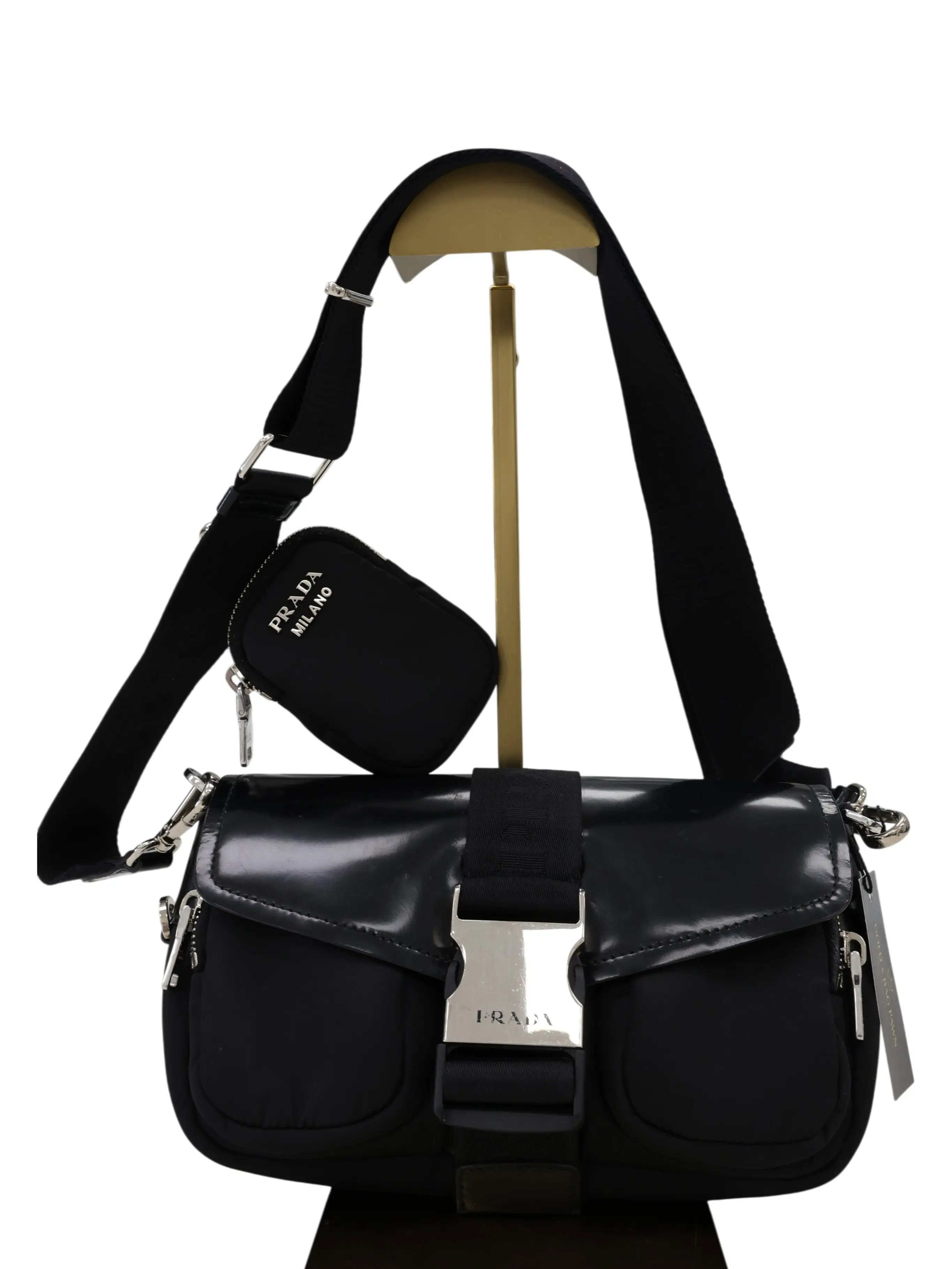 Pre-owned PRADA NYLON Crossbody Bags POCKET CROSSBODY HANDBAG