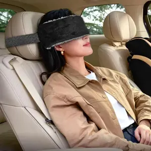 Multifunctional Travel Neck Pillow and Eye Mask, Head Support Strap for Airplane and Train, Outdoor Sleep Mask and Neck Wrap