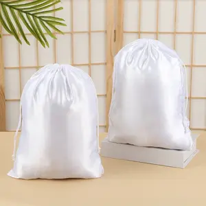 Wig Bags Satin Packaging Pouches Carrying Storage Bags For Packaging Hair Extensions, Bundles, Wigs Organiser