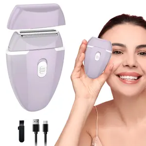 Electric Shaver Electric Razor for Womens Legs Underarm Face Pubic Hairs, Rechargeable Electric Razor Body Hair Trimmer Wet & Dry Use, Painless Precision Shaver