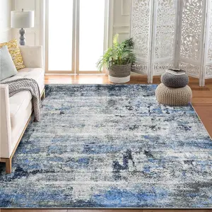 Large Washable Area Rug, Abstract Living Room Rugs for Home Decor, Indoor Low Pile Carpet Area Rugs for Bedroom Dining Room, Non-Slip Stain Resistant Under Table Rug,5*7ft(152*213cm)