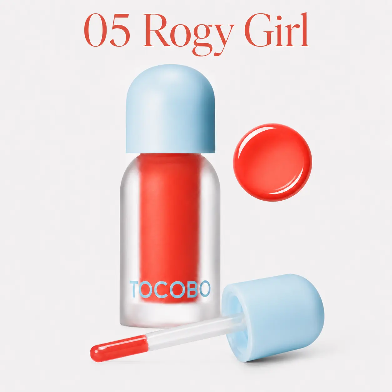 TOCOBO Juicy Berry Plumping Lip Oil 05 Rosy Girl – Vegan Hydrating Gloss with Plant Oils, Non-Sticky Shine