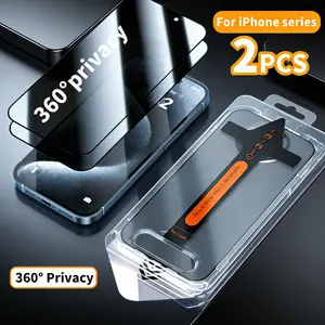 2PCS Privacy Protections Screen Protector, for iPhone Series 【 Different Function：28° left and right Privacy Protections or 360°Privacy 4 sided privacy protection Protections optional】9H scratch-resistant，Dust free installation，super easy