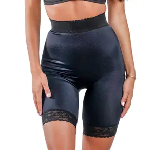 Style 518 | High Waist Light Shaping Bike Short | Satin 4-Way Stretch with Built-In Panty