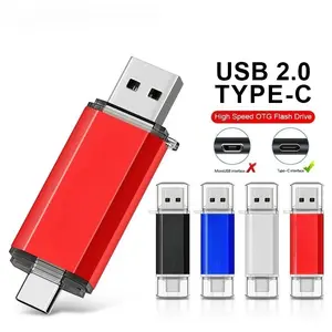 2 in 1 OTG USB Flash Drive for Android Type-C Micro 256GB 128GB 64GB 32GB 16GB 8GB 4GB 1GB Memory Stick