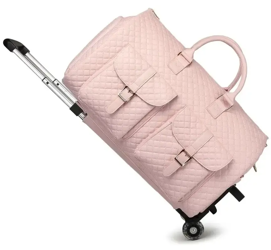 Rolling Duffle Travel Bag with Wheels for Men and Women - Effortless Mobility and Smart Organization