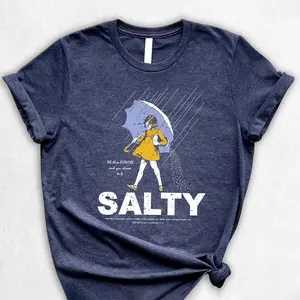 Salty Girl Comfort Colors T-Shirt, Vintage Style Women’s Graphic Tee, Beachy Summer Shirt