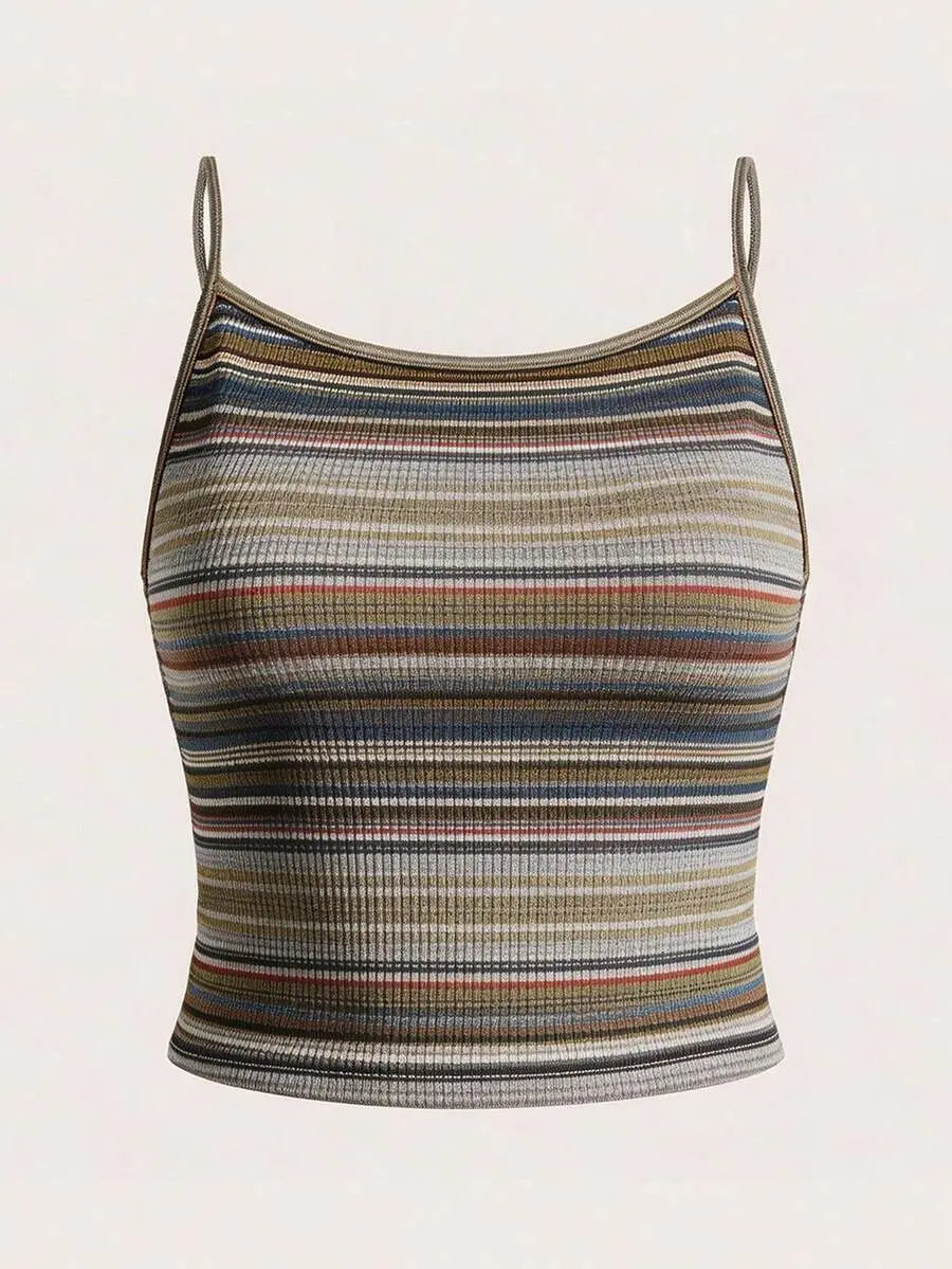 [FREE SHIPPING] Striped Cami Top