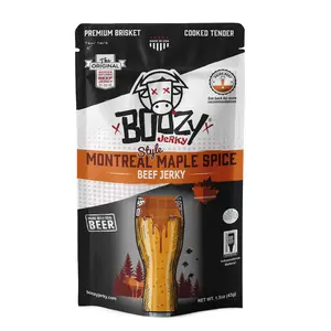 Boozy Jerky Montreal Maple Spice Flavor Brisket Jerky | Sweet & Savory Boozy Jerky | TikTok’s Favorite Snack! Dried Dry