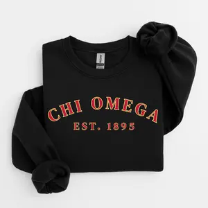 Chi Omega Est 1895 Cardinal Sweater